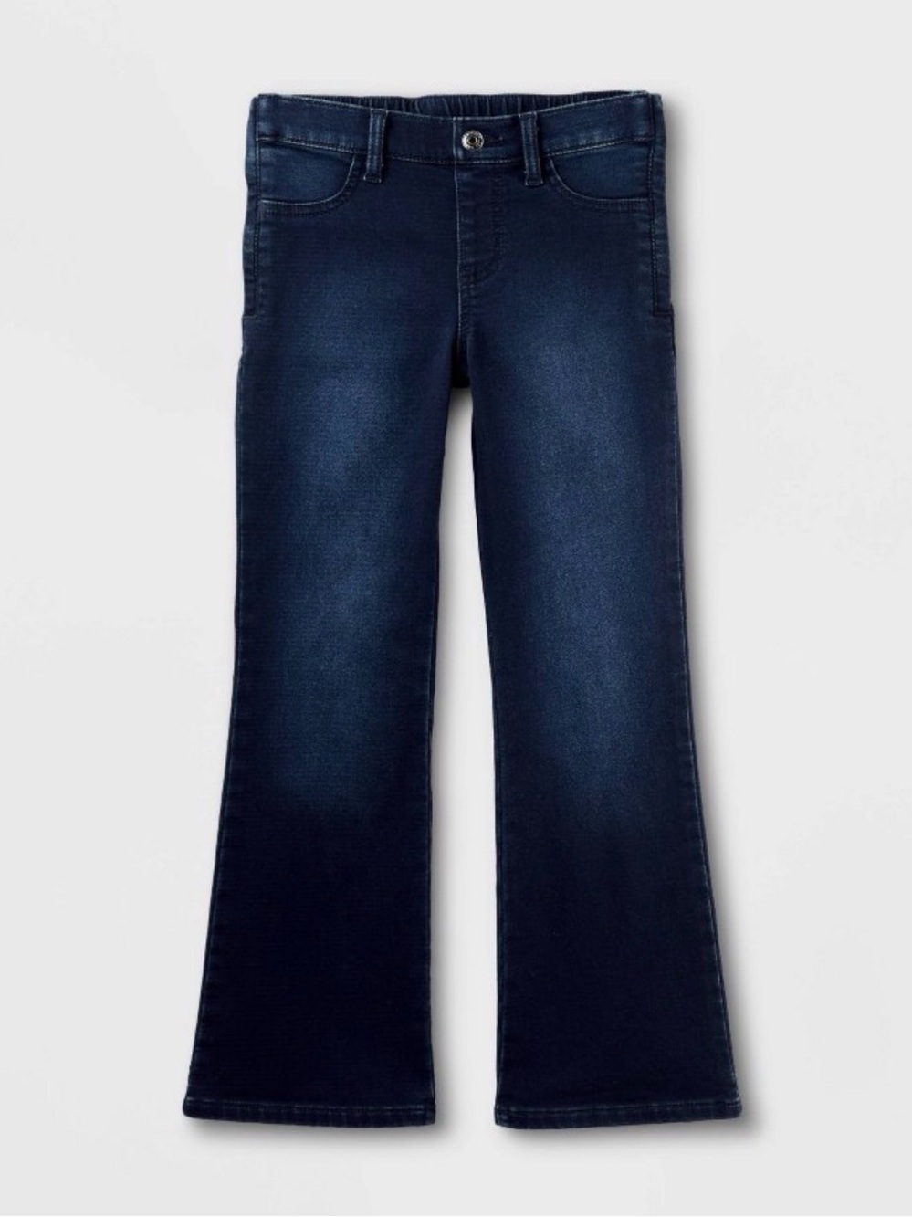 Girls Dark Wash Adaptive Design Flare Leg Jeans from Cat & Jack - Large Size 10
